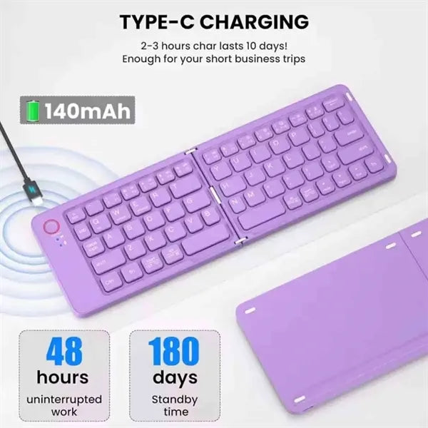Portable Bluetooth Foldable Keyboard