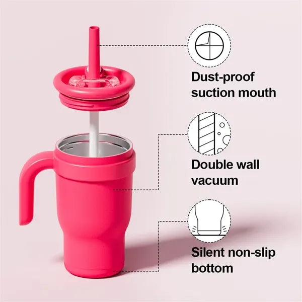 14oz Kids Stainless Steel Insulated Tumbler Mug with Straw