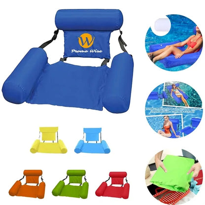 Inflatable Foldable Floating Backrest Air Mattress Chair