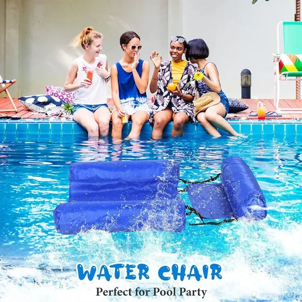 Inflatable Foldable Floating Backrest Air Mattress Chair