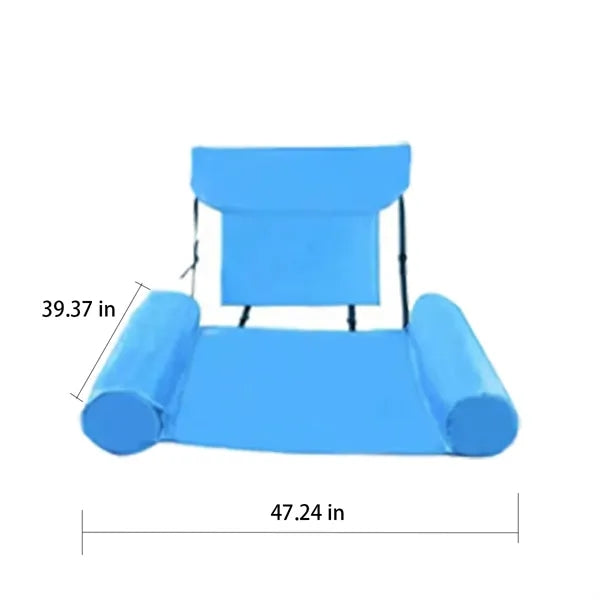 Inflatable Foldable Floating Backrest Air Mattress Chair