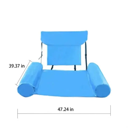 Inflatable Foldable Floating Backrest Air Mattress Chair