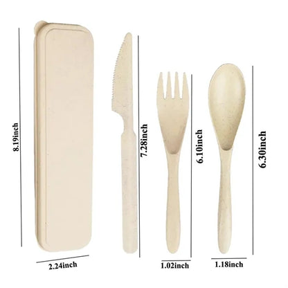 Eco-Friendly Wheat Straw Cutlery Set
