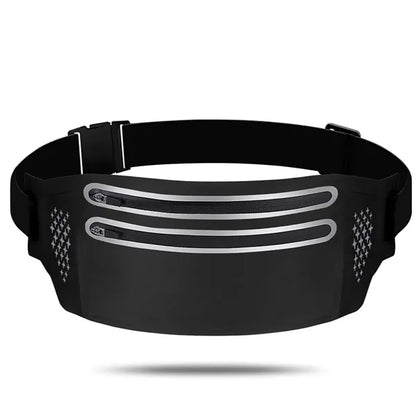 Waterproof Slim Sweat-Resistant Dual-Zipper Lycra Waist Pack