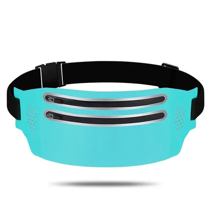 Waterproof Slim Sweat-Resistant Dual-Zipper Lycra Waist Pack
