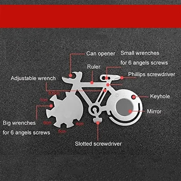 Creative Mountain Bike Multi Tool Card for Outdoor Camping