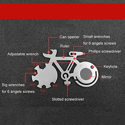 Creative Mountain Bike Multi Tool Card for Outdoor Camping