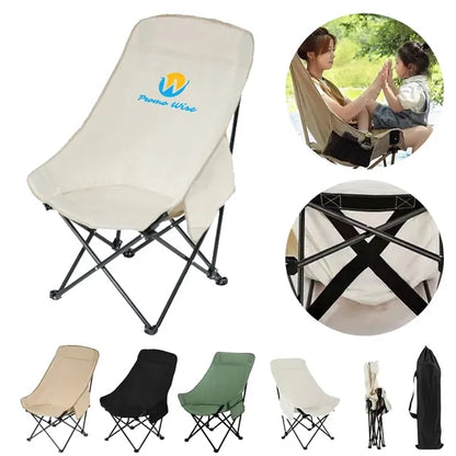 Foldable High Back Moon Chair for Outdoor Camping or Fishing