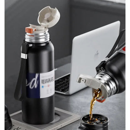 Large Capacity Double Lid 316 Stainless Steel Insulation Cup