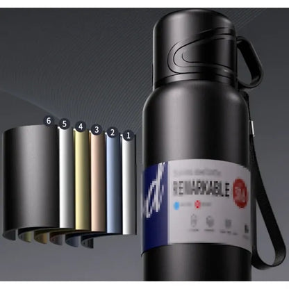 Large Capacity Double Lid 316 Stainless Steel Insulation Cup