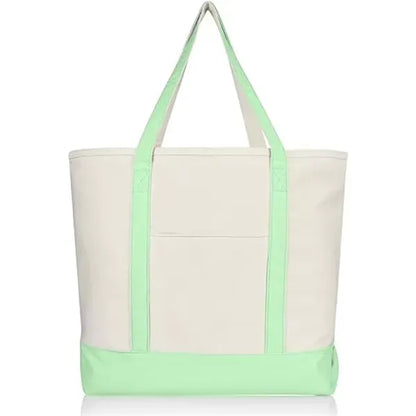 Canvas Tote Bag Bulk with Outer Pocket