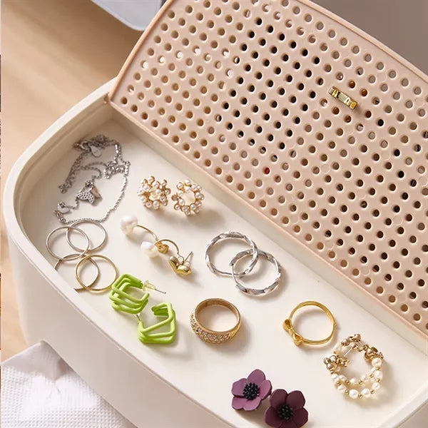 Dual Storage Minimalist Anti-Slip Base Tissue Box Organizer