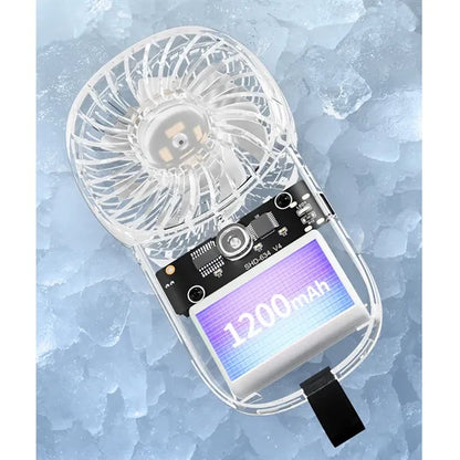Mini USB Transparent Shell Handheld Fan for Home or Travel