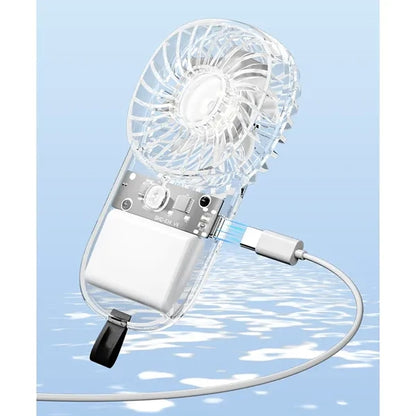 Mini USB Transparent Shell Handheld Fan for Home or Travel