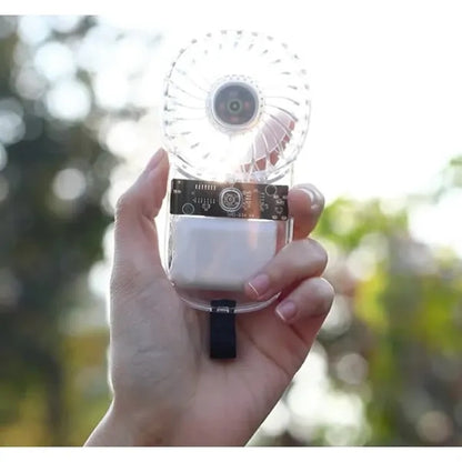 Mini USB Transparent Shell Handheld Fan for Home or Travel