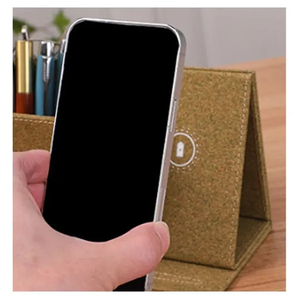 15W Multi-Storage Wireless Fast Charging PU Desk Organizer