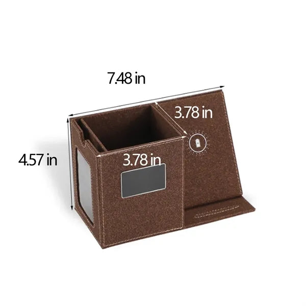 15W Multi-Storage Wireless Fast Charging PU Desk Organizer