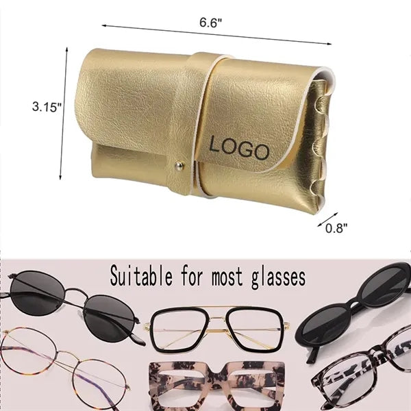 Portable PU Leather Glasses Case Eyewear Holder Pouch