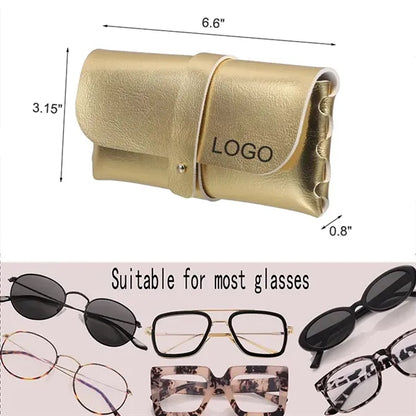 Portable PU Leather Glasses Case Eyewear Holder Pouch