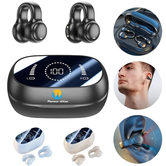 Bluetooth Bone Conduction Earphones With Digital Display
