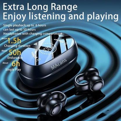 Bluetooth Bone Conduction Earphones With Digital Display