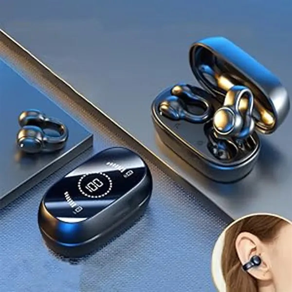 Bluetooth Bone Conduction Earphones With Digital Display