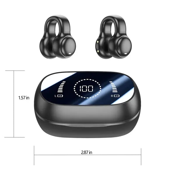 Bluetooth Bone Conduction Earphones With Digital Display