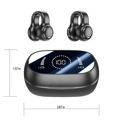 Bluetooth Bone Conduction Earphones With Digital Display