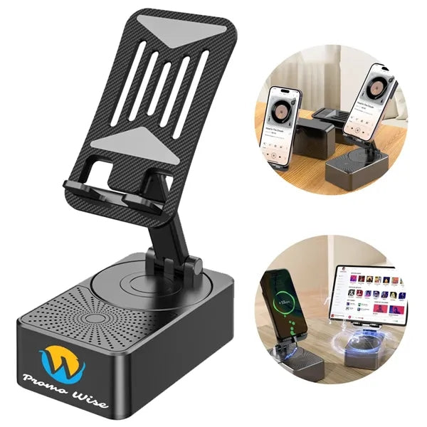 3-in-1 Wireless Charger Stand with Bluetooth Speaker