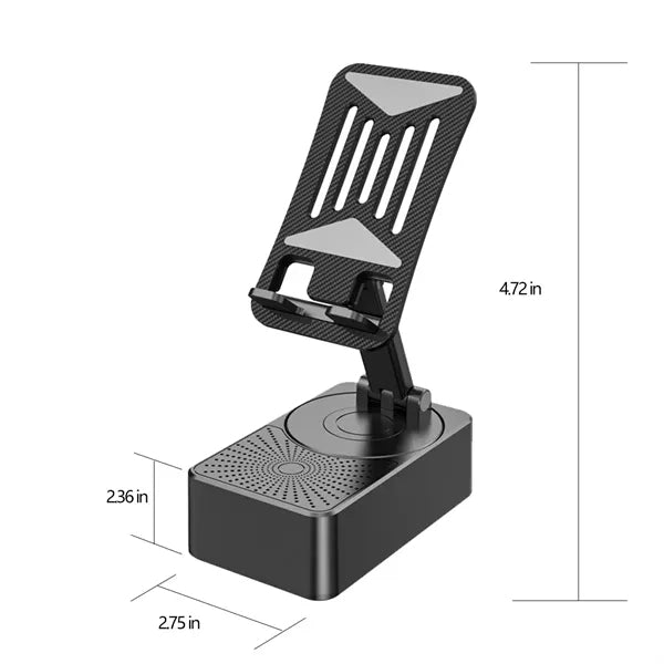 3-in-1 Wireless Charger Stand with Bluetooth Speaker