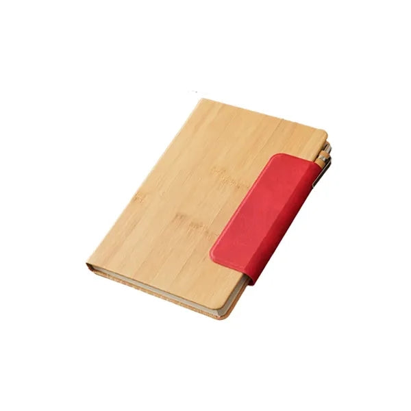 A5 Bamboo Texture Notebook with Magnetic Closure