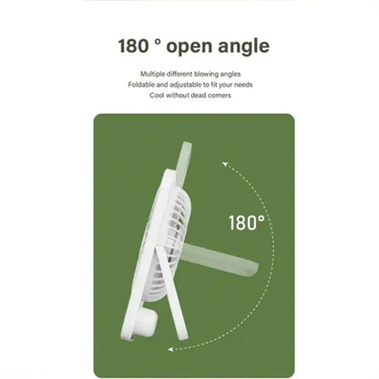 5 Speed Portable Rechargeable Handheld Desk Fan