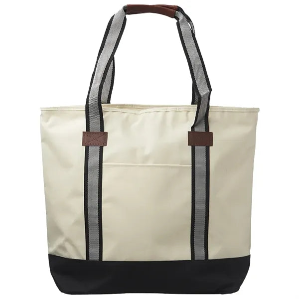Top Zipper Closure Polyester Cotton Canvas Tote Bags