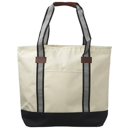 Top Zipper Closure Polyester Cotton Canvas Tote Bags
