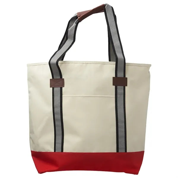 Top Zipper Closure Polyester Cotton Canvas Tote Bags