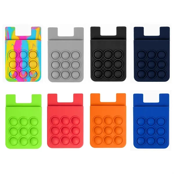 Silicone Pop Fidget Phone Wallet