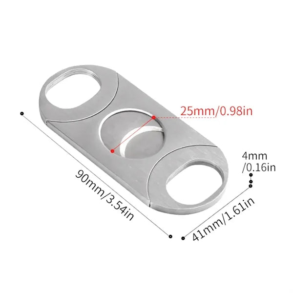 Stainless Steel Double Blade Cigar Cutter