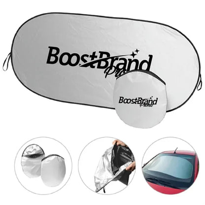 Foldable Car Windshield Sun Shade with Pouch
