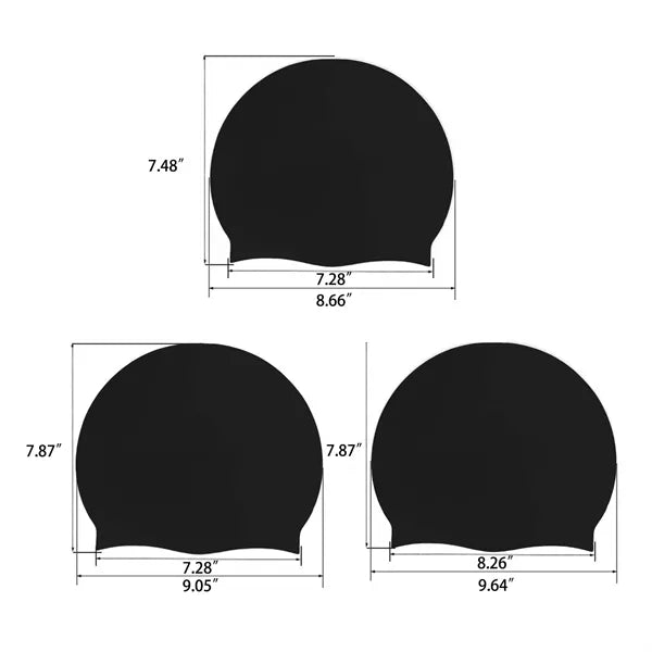 High Quality Silicone Swim Cap Custom Logo Colorful Design