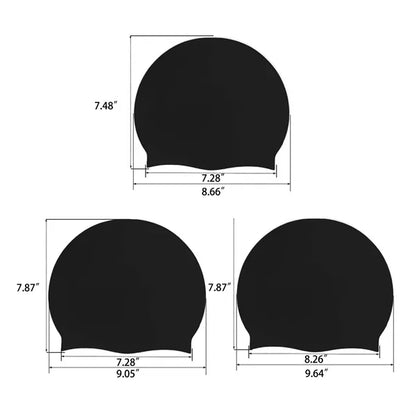 High Quality Silicone Swim Cap Custom Logo Colorful Design