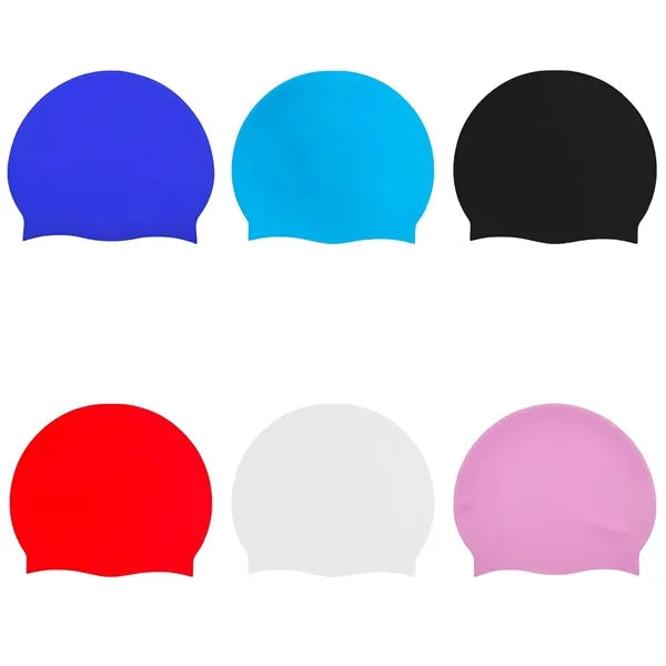 High Quality Silicone Swim Cap Custom Logo Colorful Design
