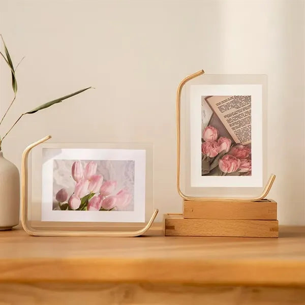 Elegant Wooden Photo Frame With Customizable Acrylic Plate
