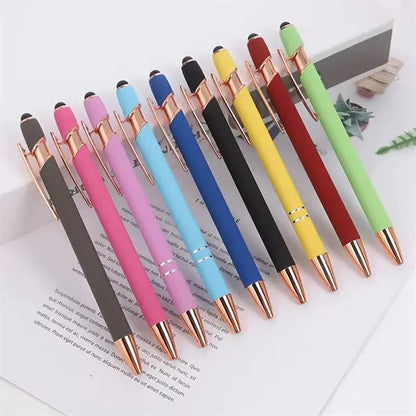 Colorful Metal Stylus Ballpoint Pens For Business Office