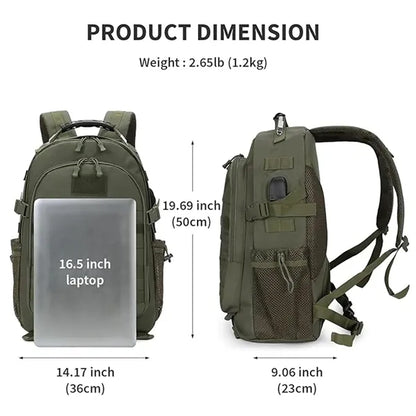 USB Military Tactical Backpack 40L
