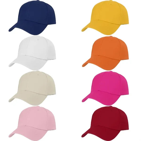 100% Cotton 6 Panel Twill Baseball Cap