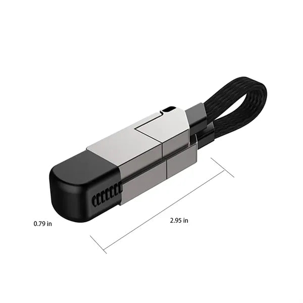 Zinc Alloy Portable Durable Fast Charging Keychain Cable