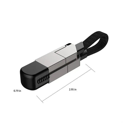Zinc Alloy Portable Durable Fast Charging Keychain Cable