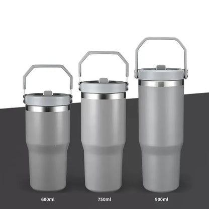 Insulated Tumbler with Straw and Handle