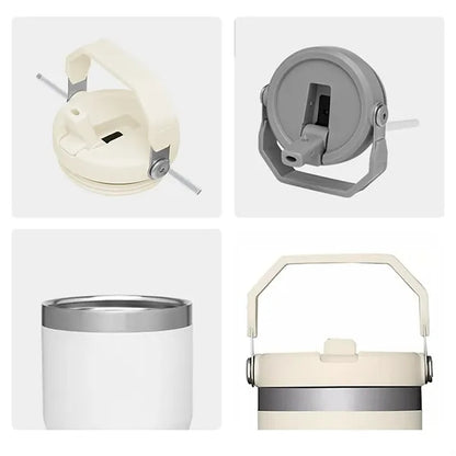 Insulated Tumbler with Straw and Handle