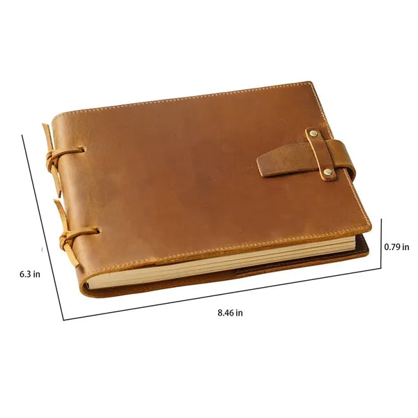 Vintage Leather Sketch Writing Notebook with Rope-ties